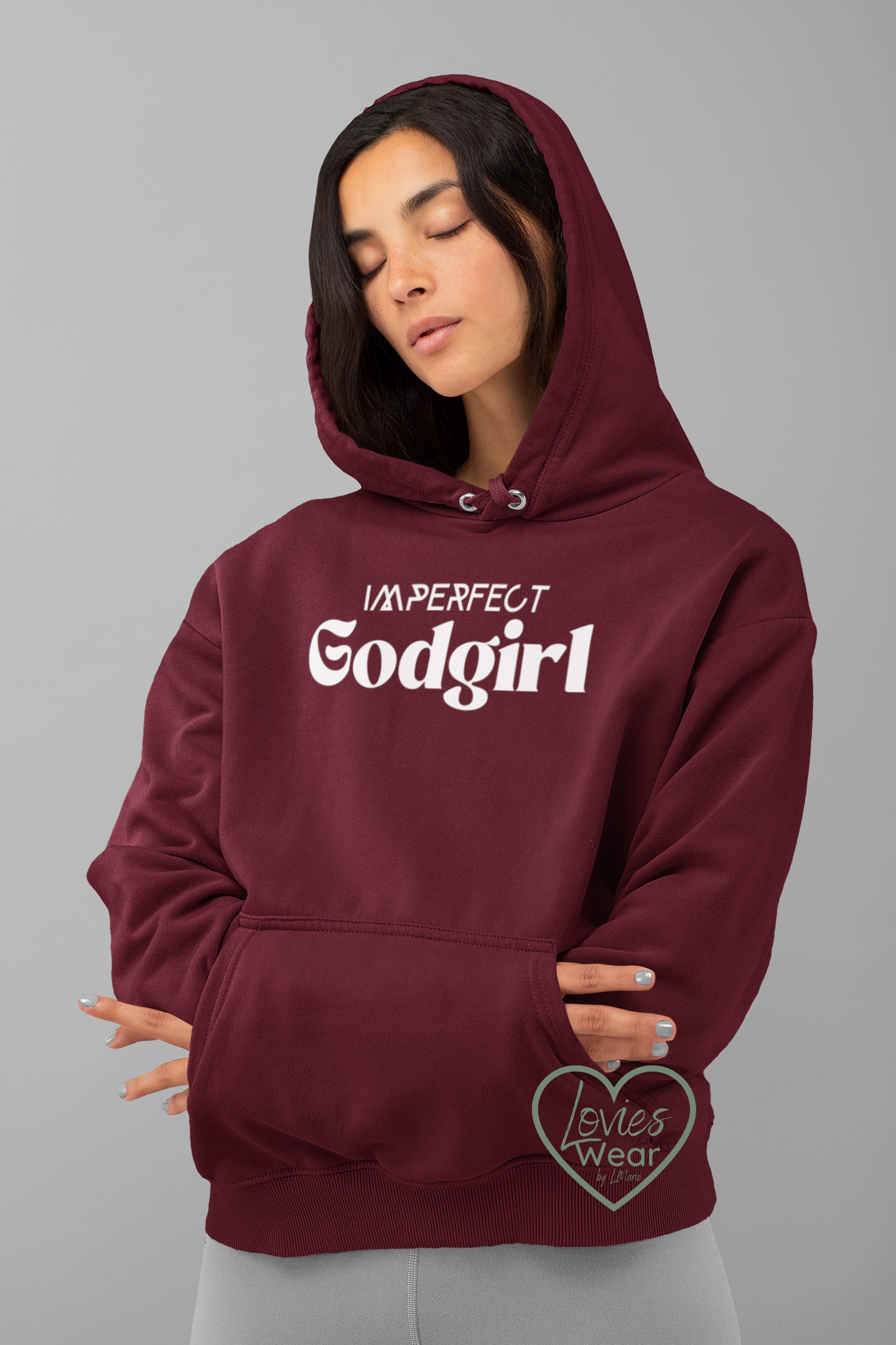 Imperfect GodGirl - hoodie (white)