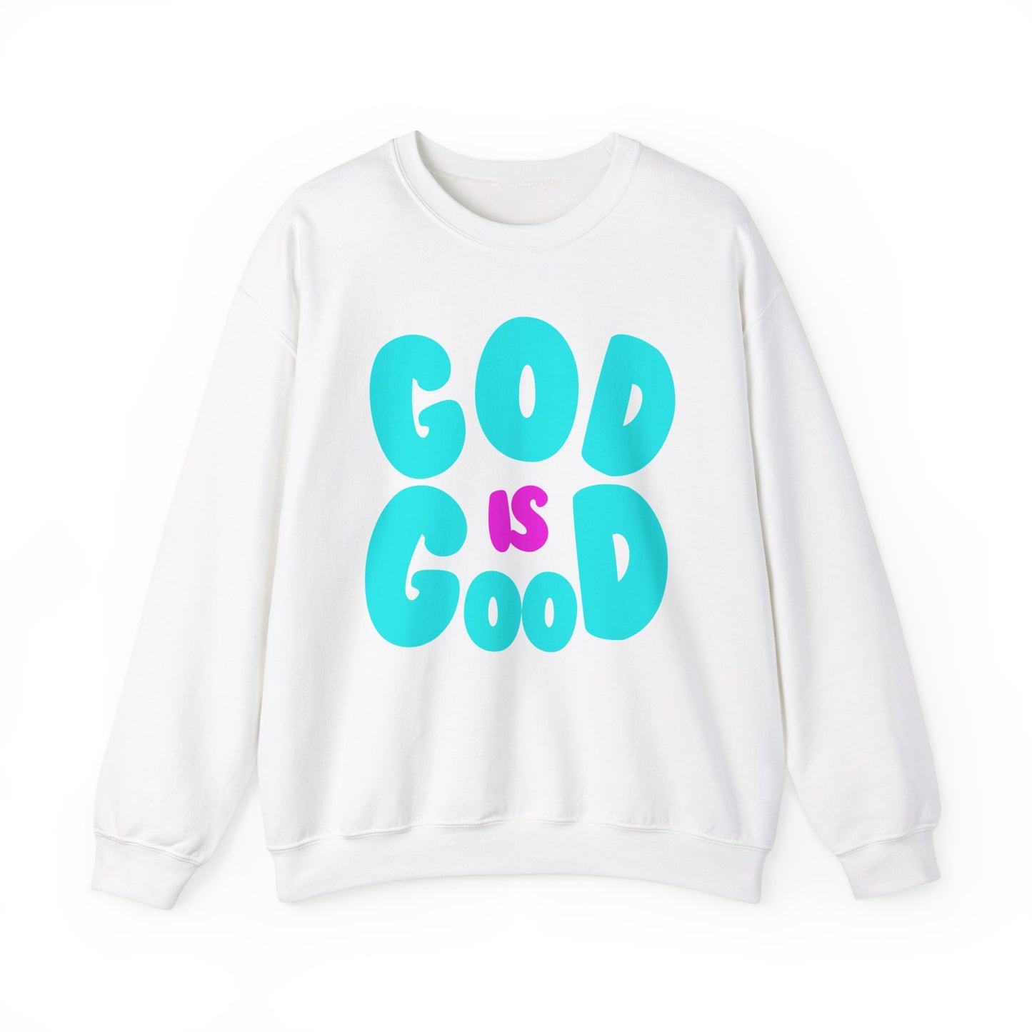 God is Good - Neon Teal & Purple - Sweatshirt