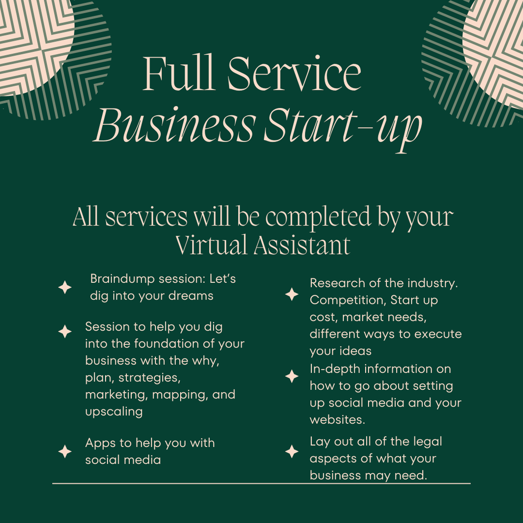 Full Service Business Start-Up