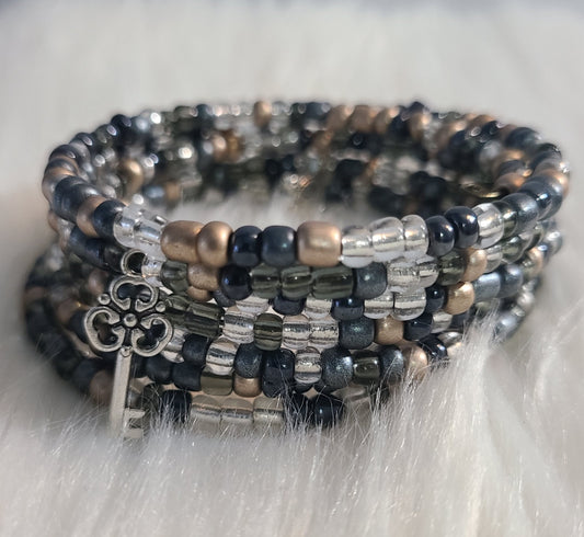Black and Neutral Spring Bracelet