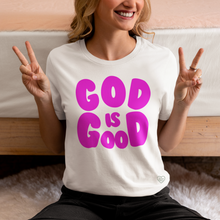 Load image into Gallery viewer, God is Good- Neon Purple- T-shirt
