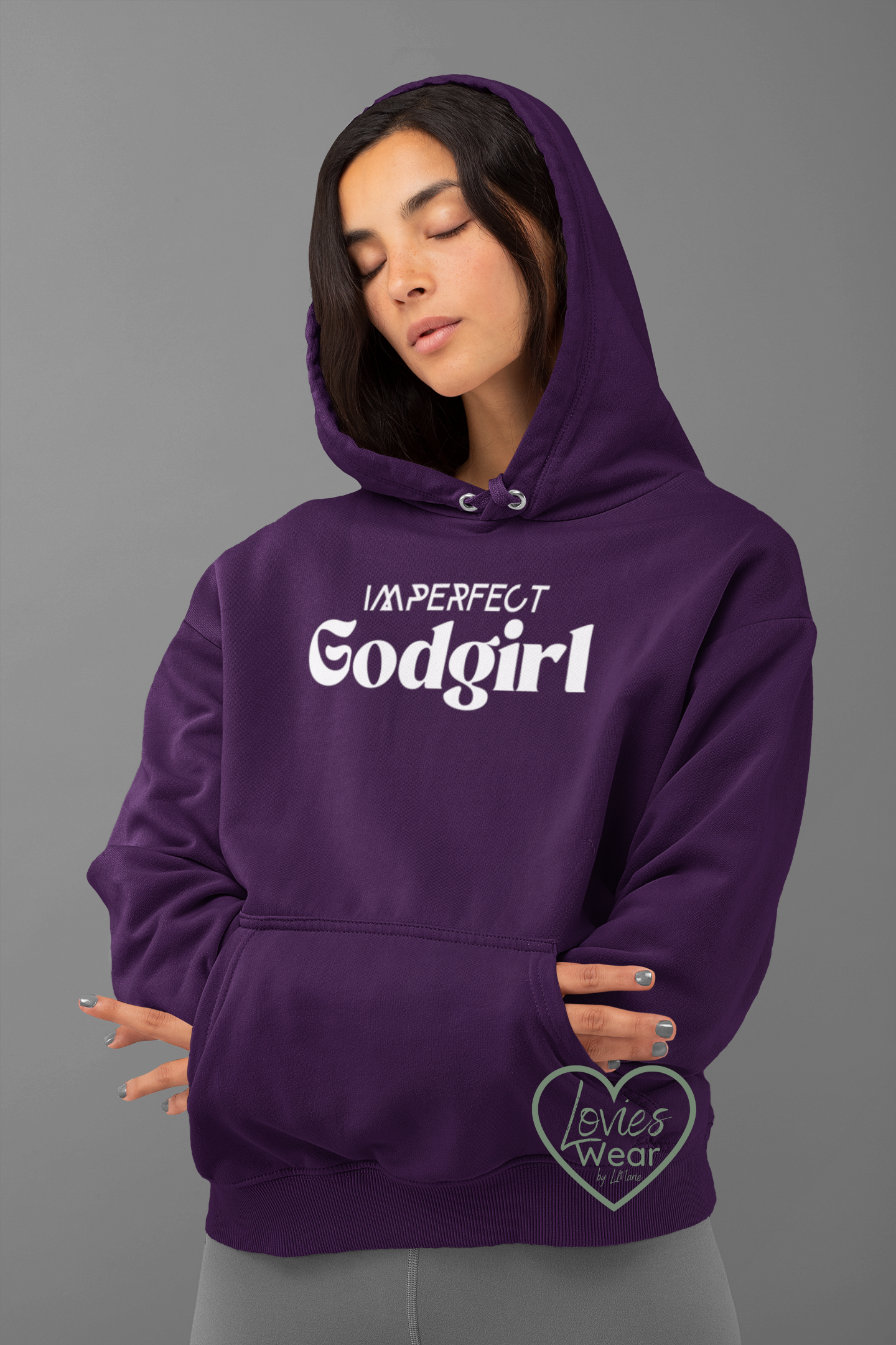 Imperfect GodGirl - hoodie (white)