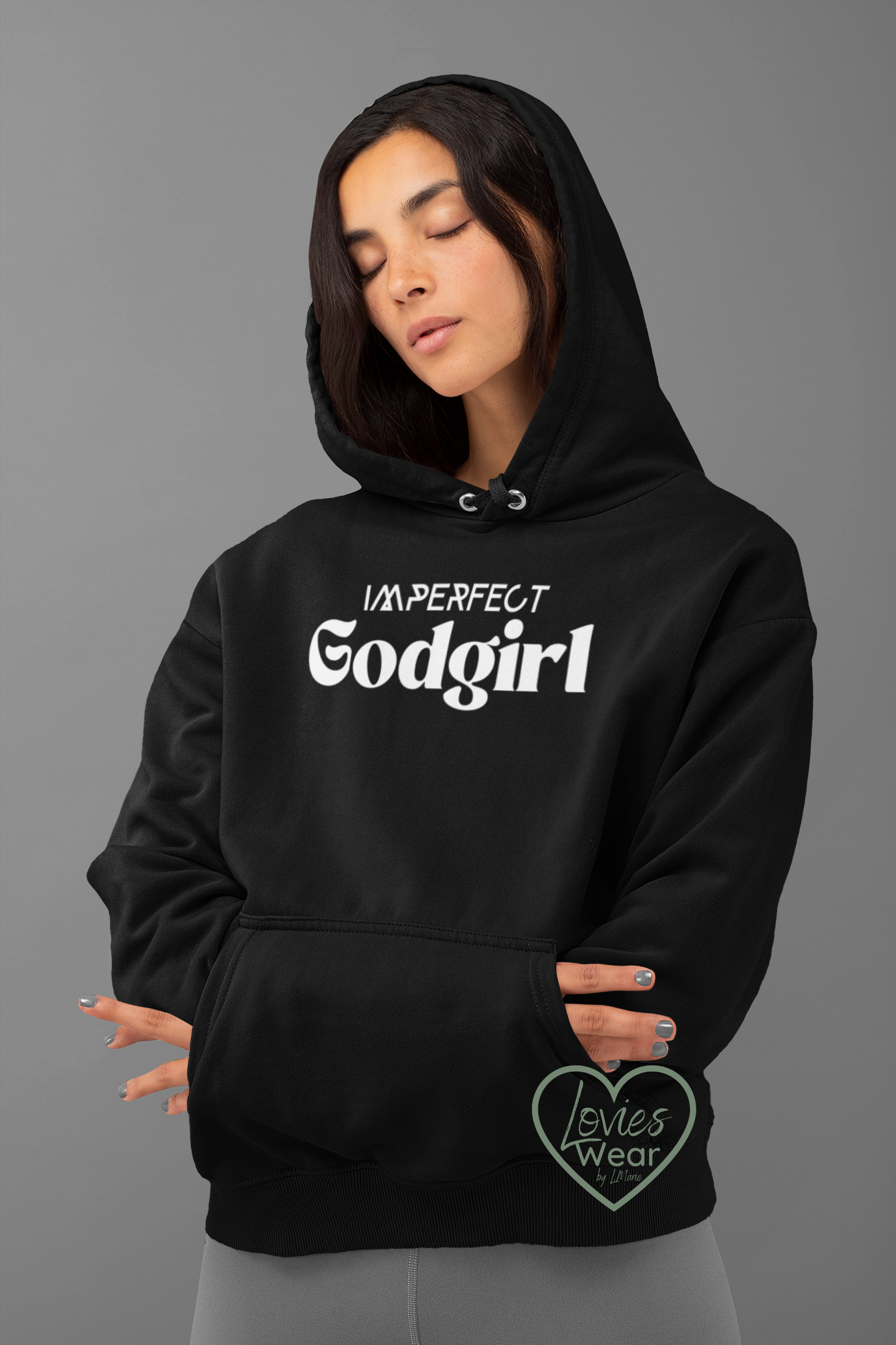 Imperfect GodGirl - hoodie (white)