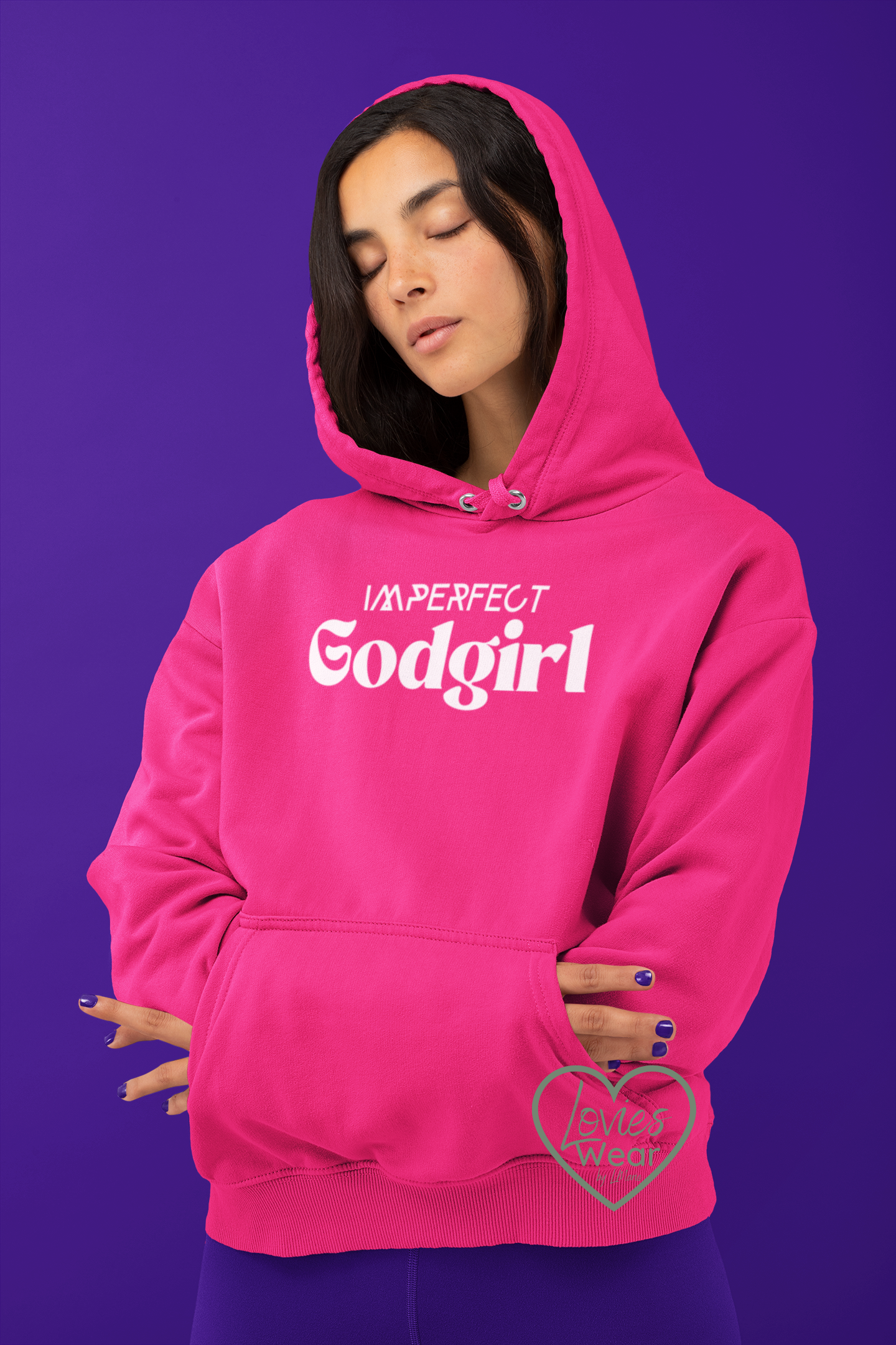 Imperfect GodGirl - hoodie (white)