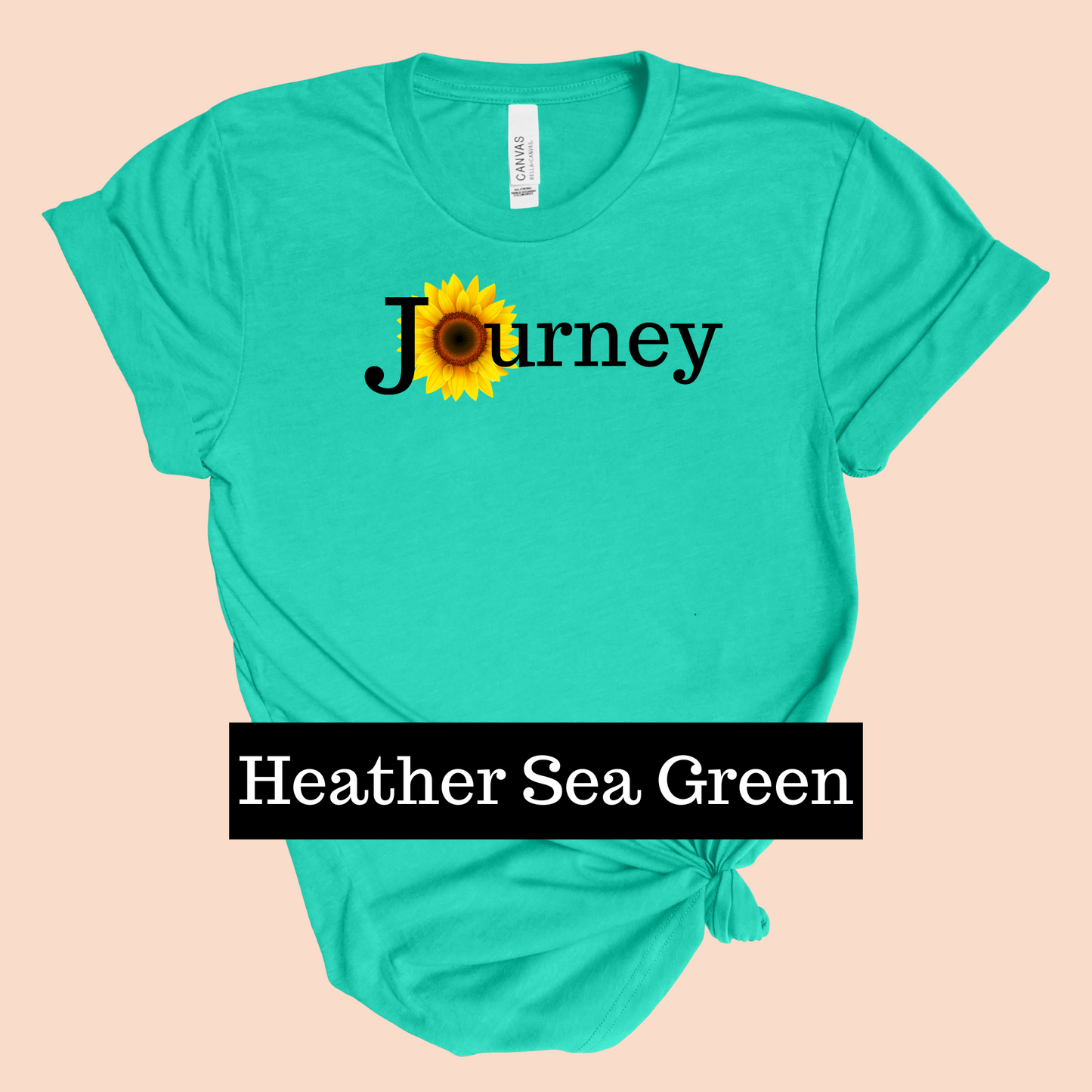 Journey Sunflower- T-shirt- Black Design