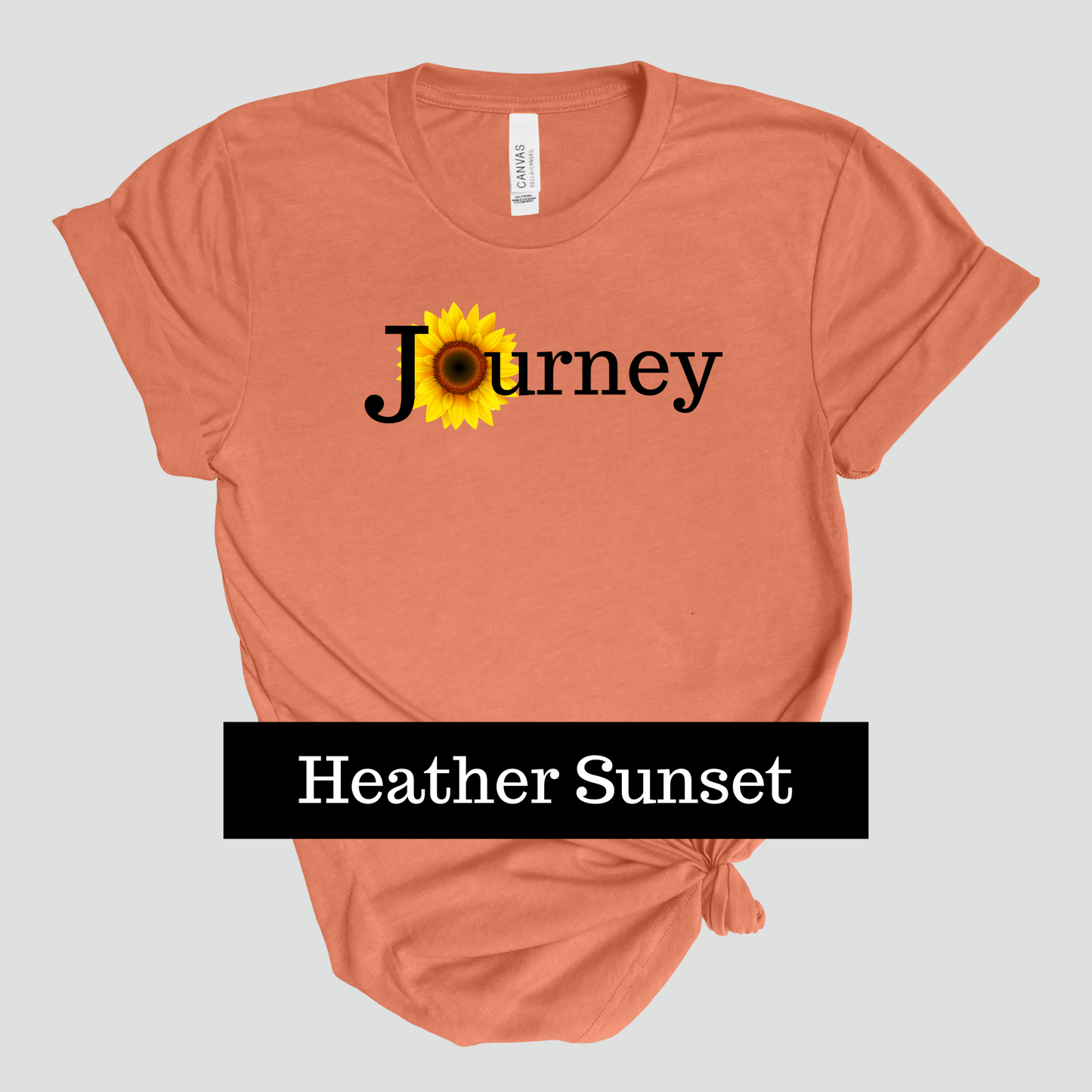 Journey Sunflower- T-shirt- Black Design