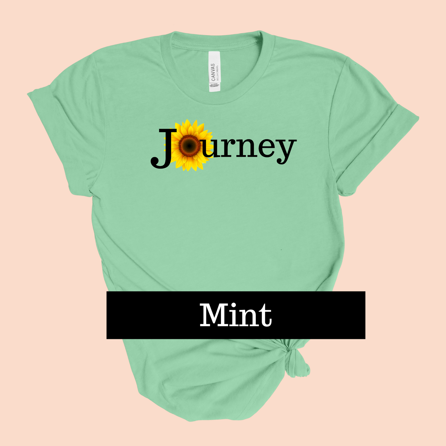 Journey Sunflower- T-shirt- Black Design