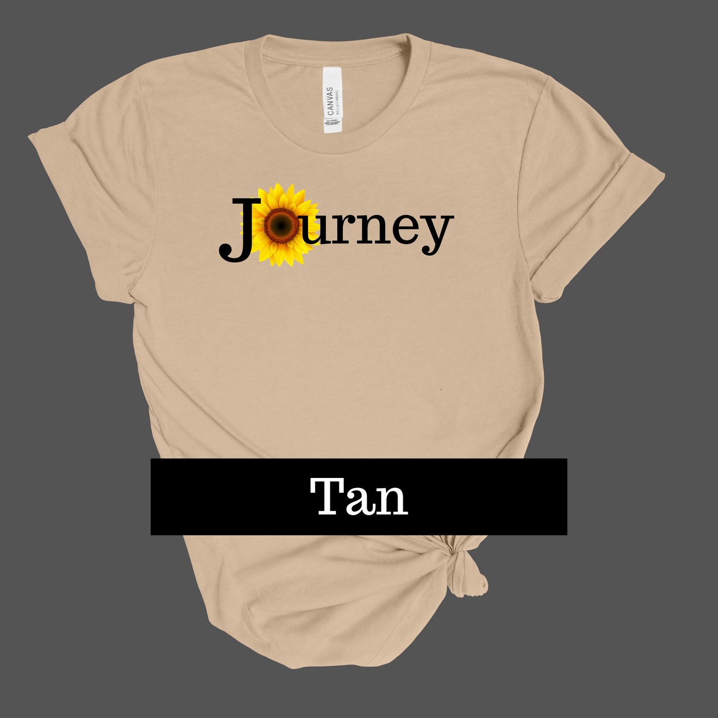 Journey Sunflower- T-shirt- Black Design